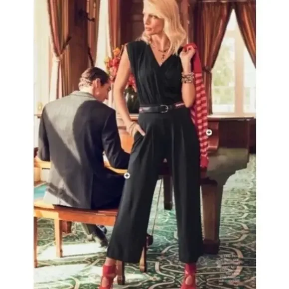 CAbi Downtown Jumpsuit Black Size Small - Picture 1 of 8